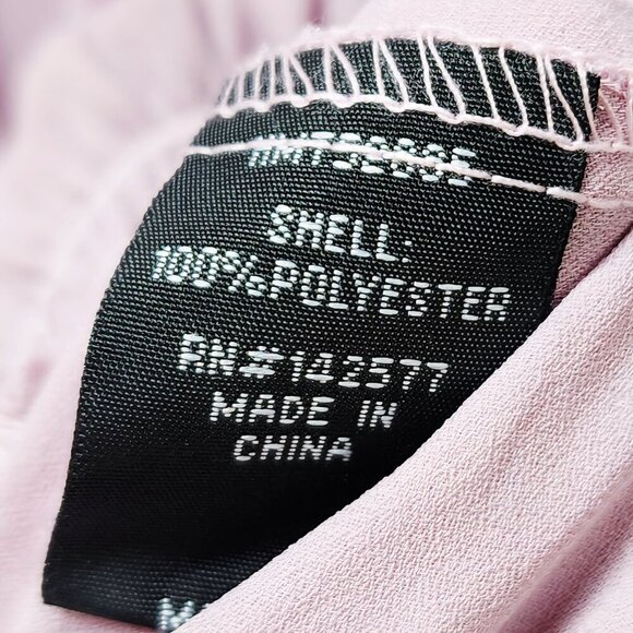 Womens Embroidered Sleeve Mauve Blouse With Smocked Hem By Haute Monde Size S - Picture 8 of 9